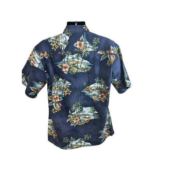 Pierre Cardin Men’s Floral Hawaiian Button Down Shirt, L - Picture 2 of 5